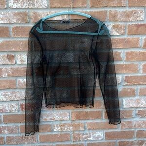 Zara Mesh Polka Dot Longsleeve